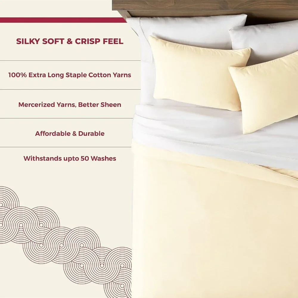 Twin/TwinXL Duvet Cover, 800 Thread Count Sateen 3 Pc Egyptian Cotton